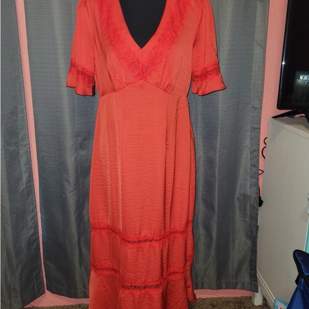 Elegant Red Women's Dress